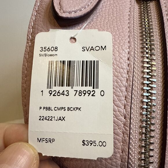 Coach Campus SV/blossom Pebble Leather Backpack New With Tag - Picture 4 of 13